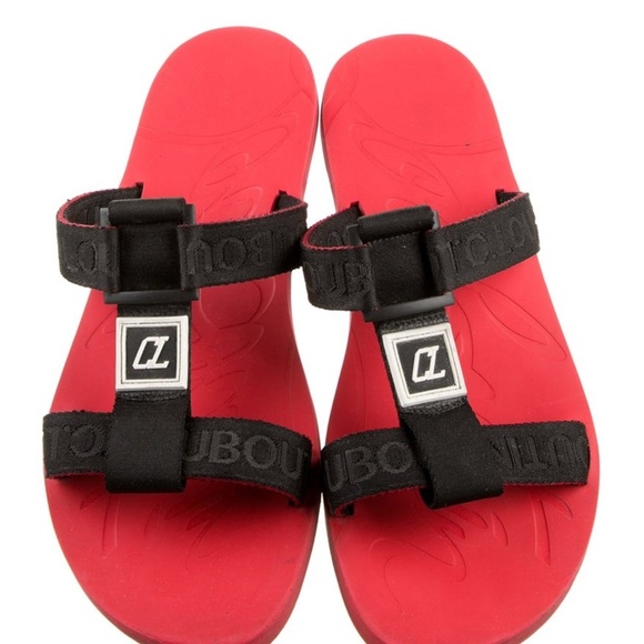 Christian Louboutin Other - Christian Louboutin Red and Black Sandals